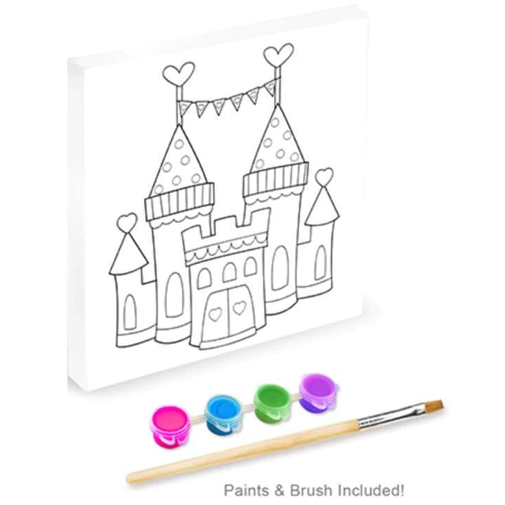 PAINT-IT-YOURSELF PAPER CANVAS CASTLE 7.8X7.8 