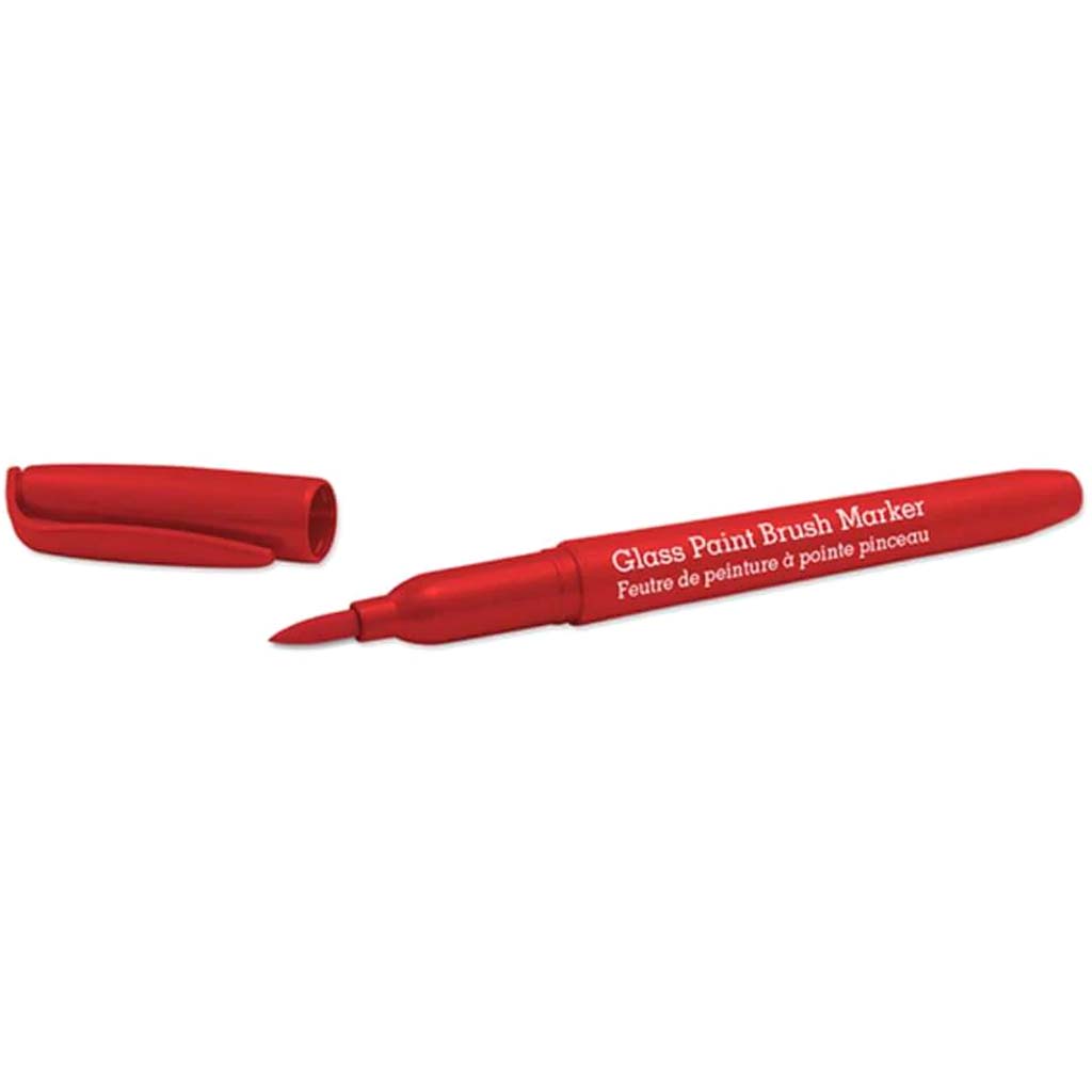 PAINT BRUSH MARKER PERMANENT GLASS/CERAMIC/PORCELAIN 2ML RED 