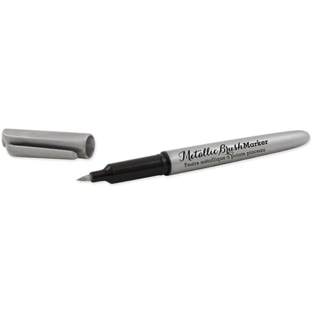 METALLIC BRUSH MARKER PERMANENT 6.8MM SILVER 