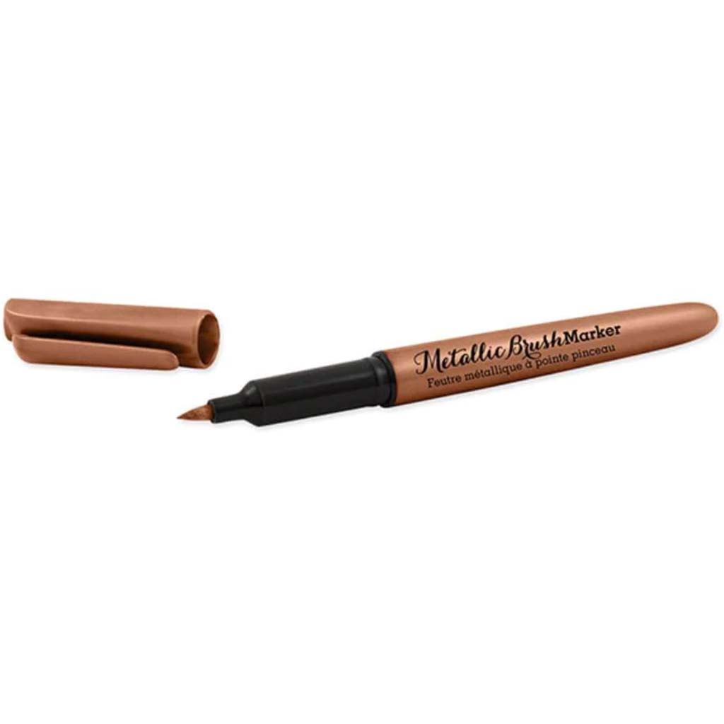 METALLIC BRUSH MARKER PERMANENT 6.8MM COPPER 