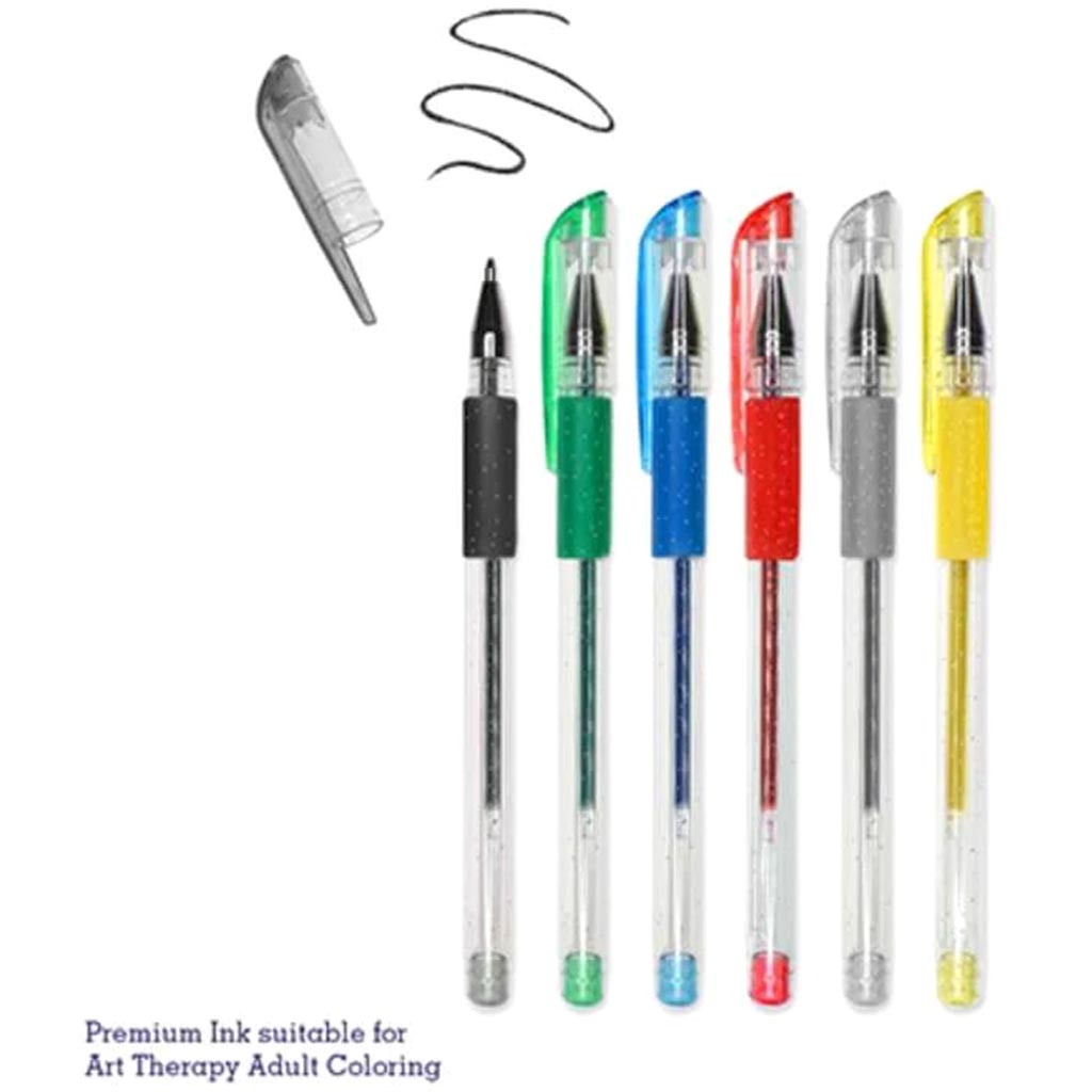 COLOR-FLOW GLITTER GEL PEN LIVING IN COLOR' PREMIUM METALLIC 