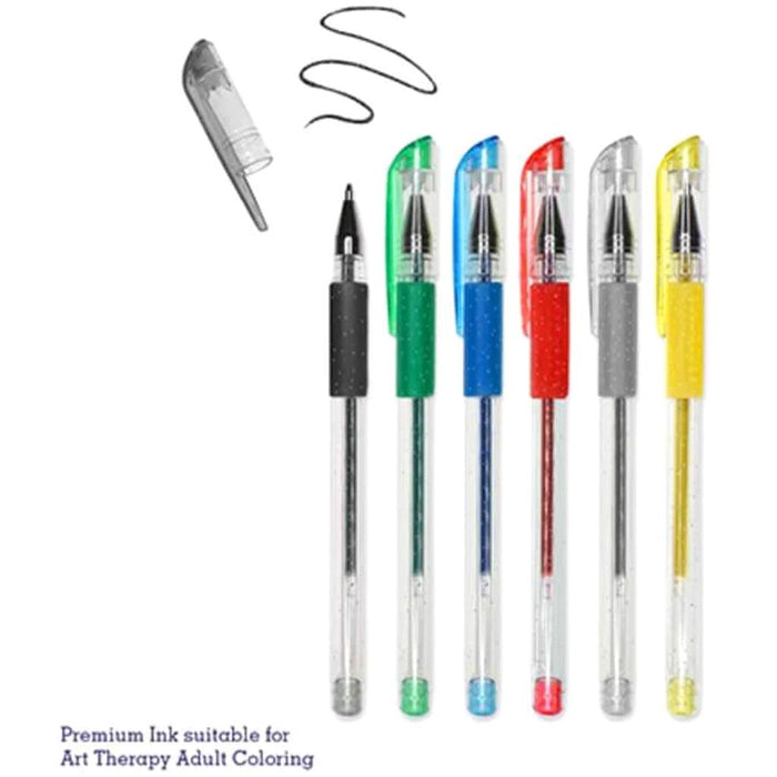 COLOR-FLOW GLITTER GEL PEN LIVING IN COLOR' PREMIUM METALLIC 