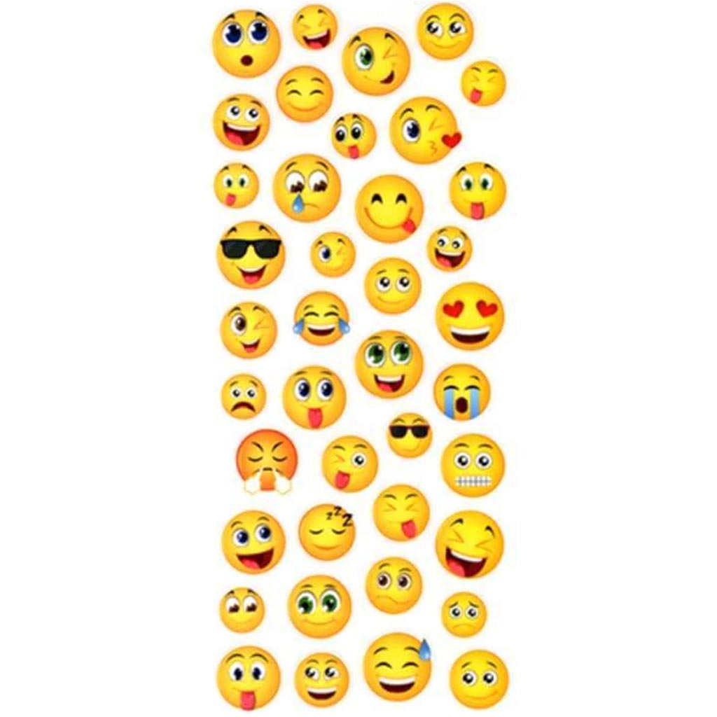CLASSIC THEMES STICKER SMALL EMOJIS 5"X12" 