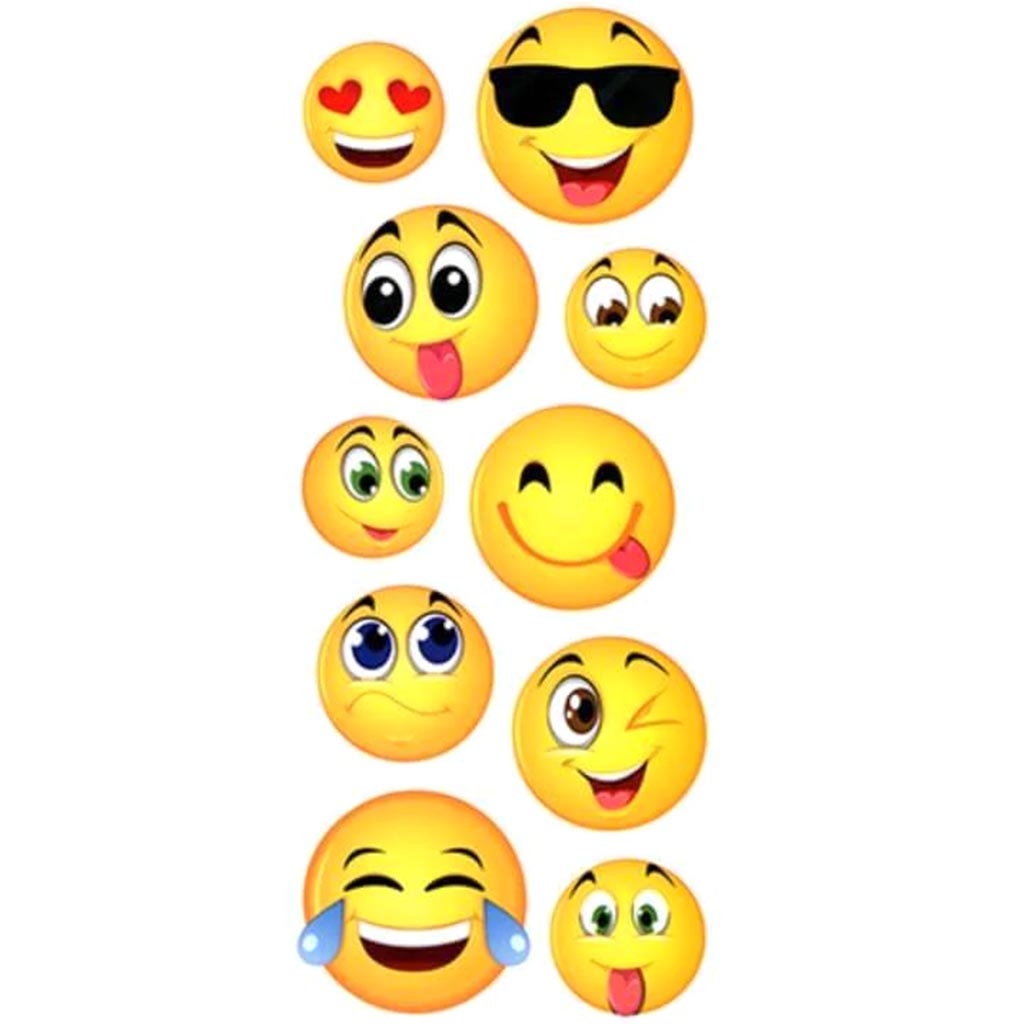 CLASSIC THEMES STICKER LARGE EMOJIS 5"X12" 