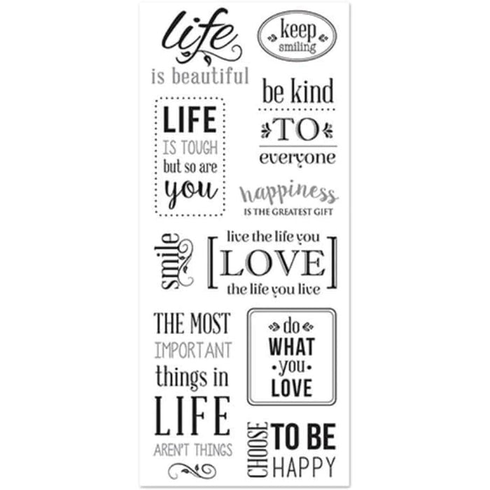 CLASSIC THEMES STICKER LIFE IS BEAUTIFUL 5"X12" 