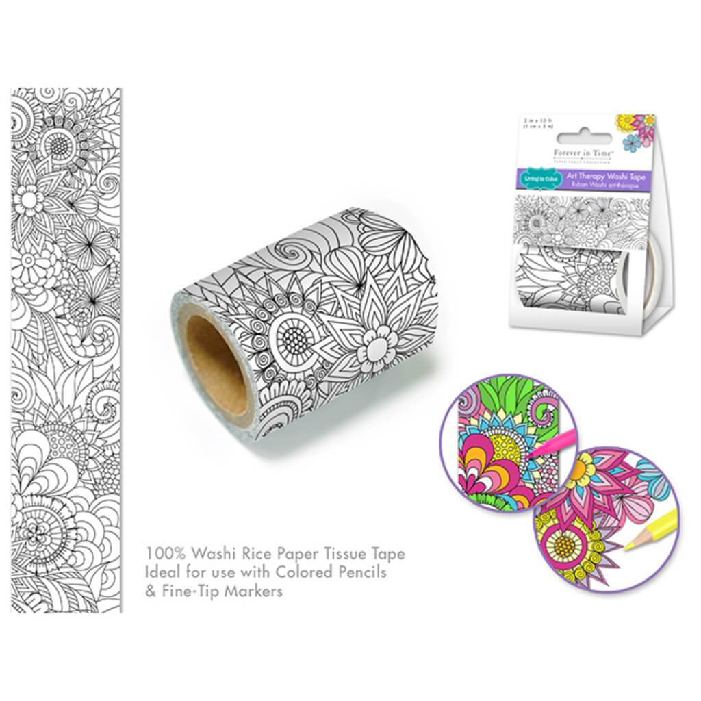 LIVING IN COLOR WASHI TAPE SECRET GARDEN 5CMX3M 