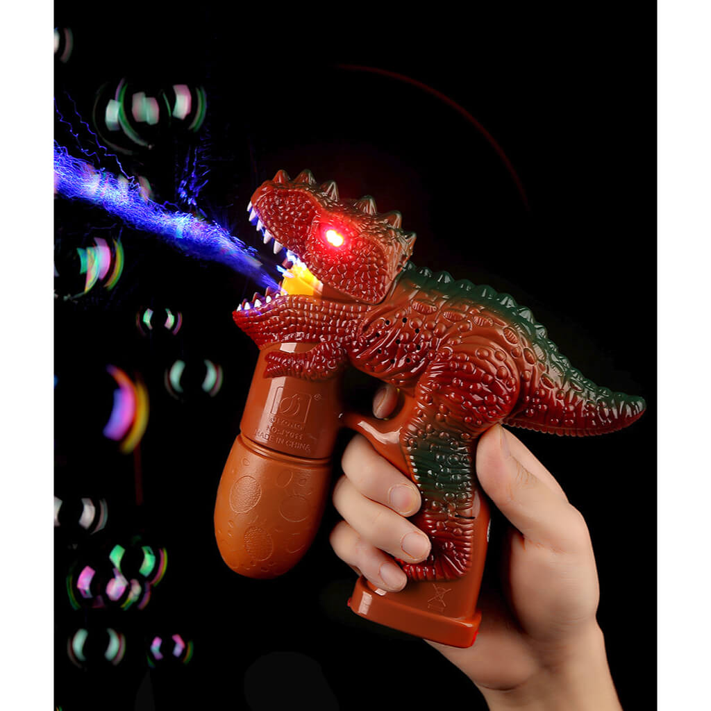 Led Dinosaur Bubble Gun Brown