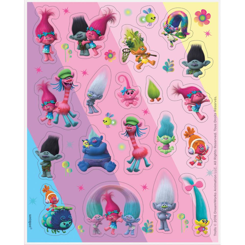 Trolls Sticker Sheets, 4ct 