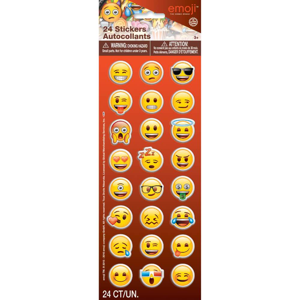 Emoji Faces Puffy Sticker Sheet 