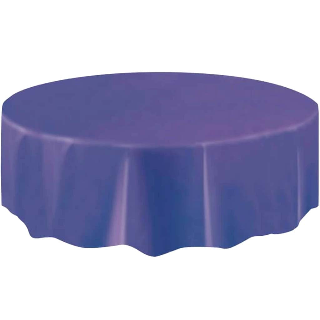 Round Tablecover 84in, Deep Purple Solid 