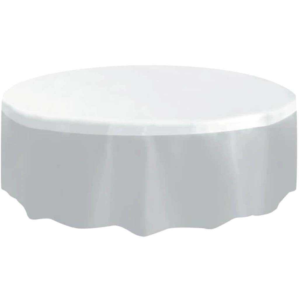 Round Tablecover 84in, Clear Solid 