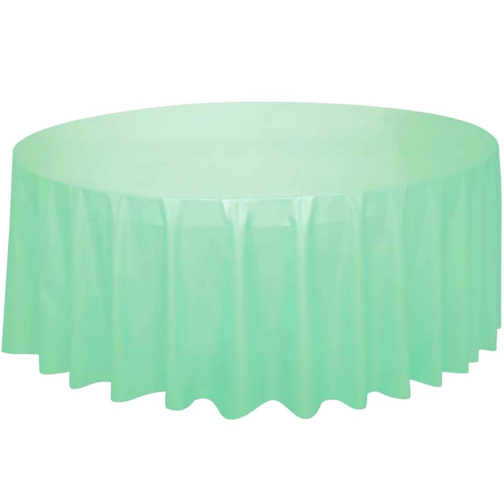 Round Tablecover 84in, Mint Solid 