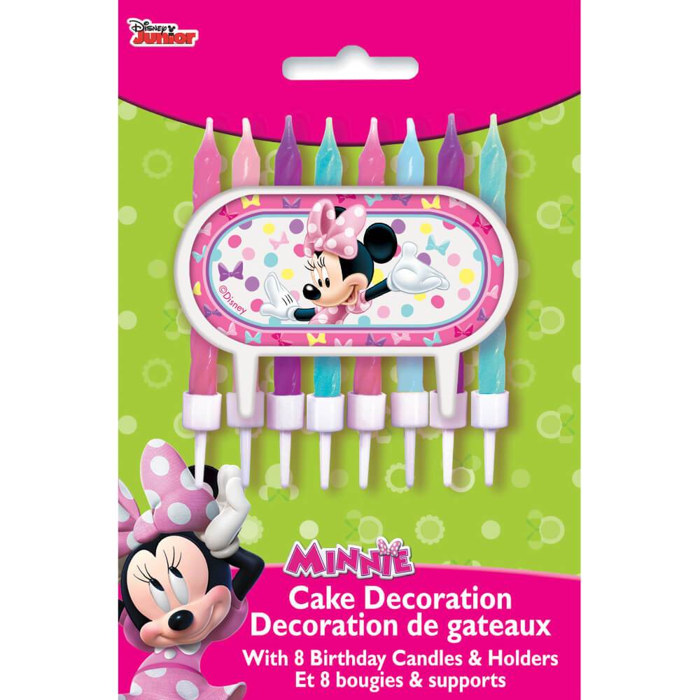 Cake Topper with 8 Candles, Minnie Bowtique 