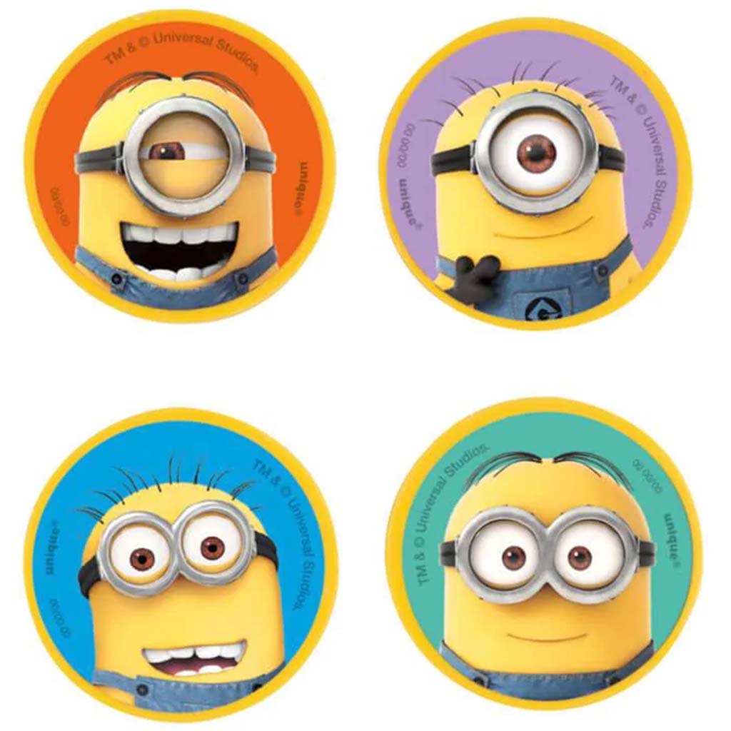 Erasers 4ct, Despicable Me Shaped 