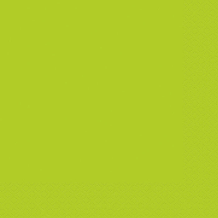 Neon Green Solid Beverage Napkin 20ct