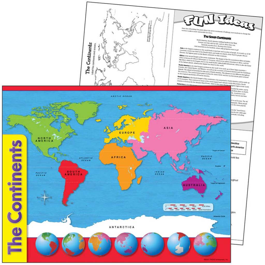 The Continents Learning Chart 