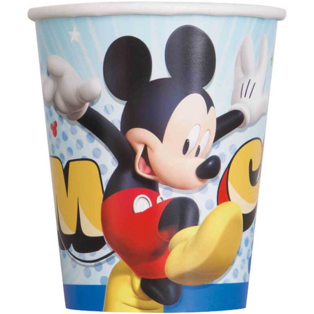 Mickey Roadster 9oz Paper Cups, 8ct 