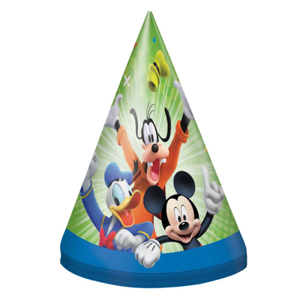 Mickey Roadster Party Hats, 8ct 