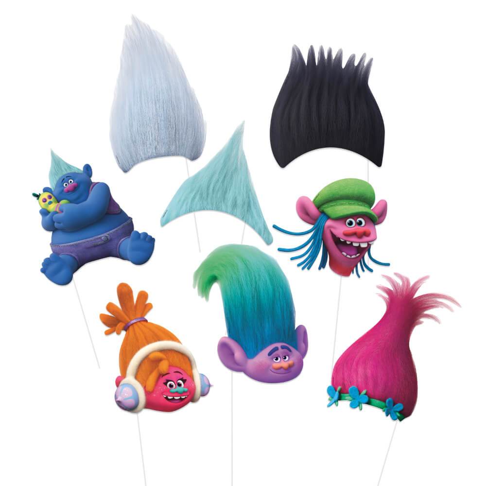 Photo Booth Props 8ct, Trolls 