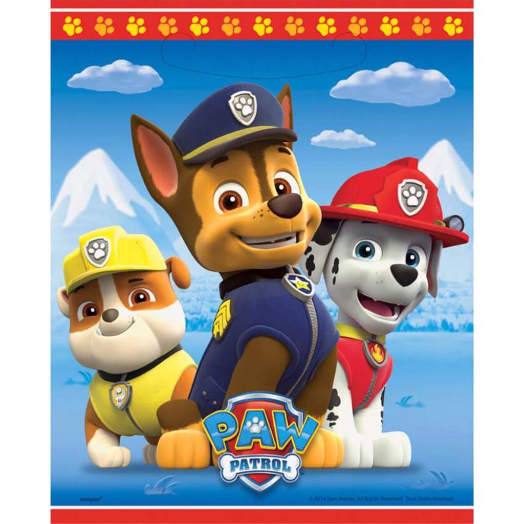 Paw Patrol Loot Bags, 8ct 