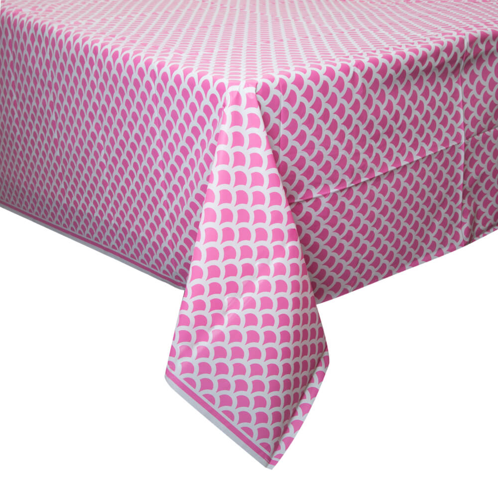 Rectangular Tablecover 54in x 108in, Hot Pink Scallop 