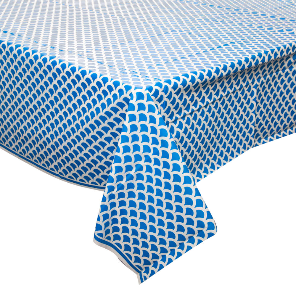 Rectangular Tablecover 54in x 108in, Royal Blue Scallop 