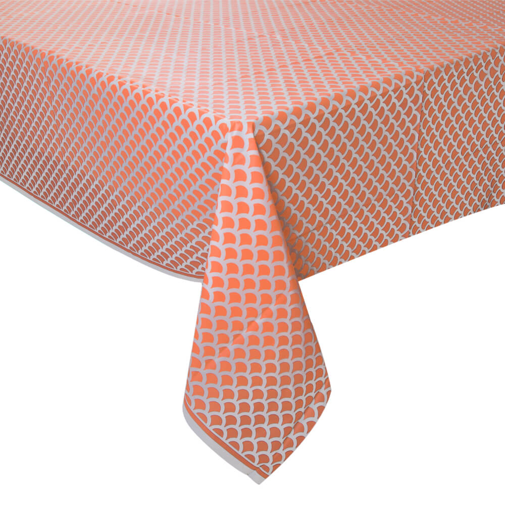 Rectangular Tablecover 54in x 108in, Coral Scallop 