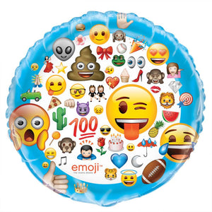 Emoji Giant Round Foil Balloon, 34in