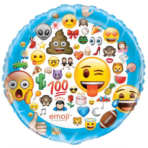 Emoji Giant Round Foil Balloon, 34in 