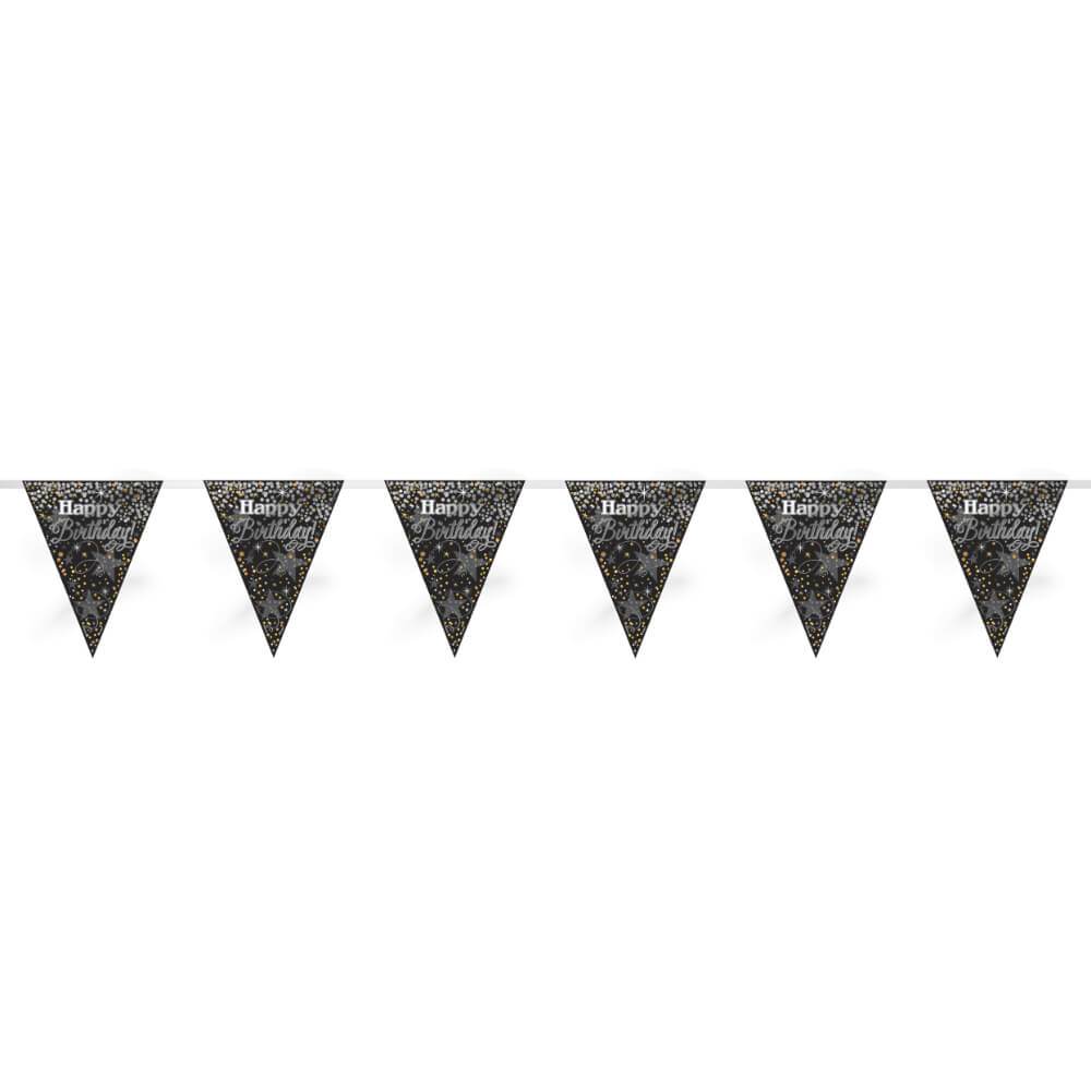 Flag Banner 12ft, Glittering Birthday 