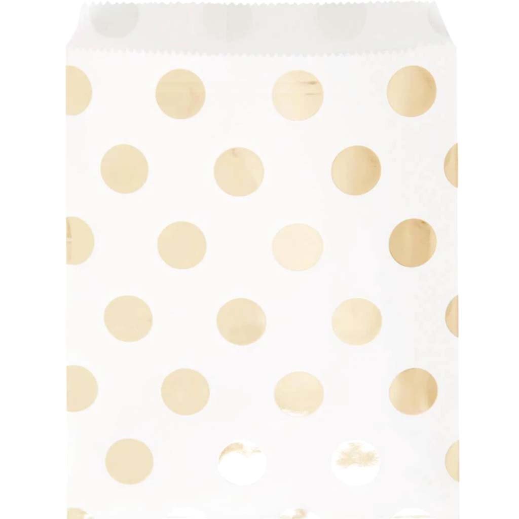 Treat Bags 8ct, Gold Dots 