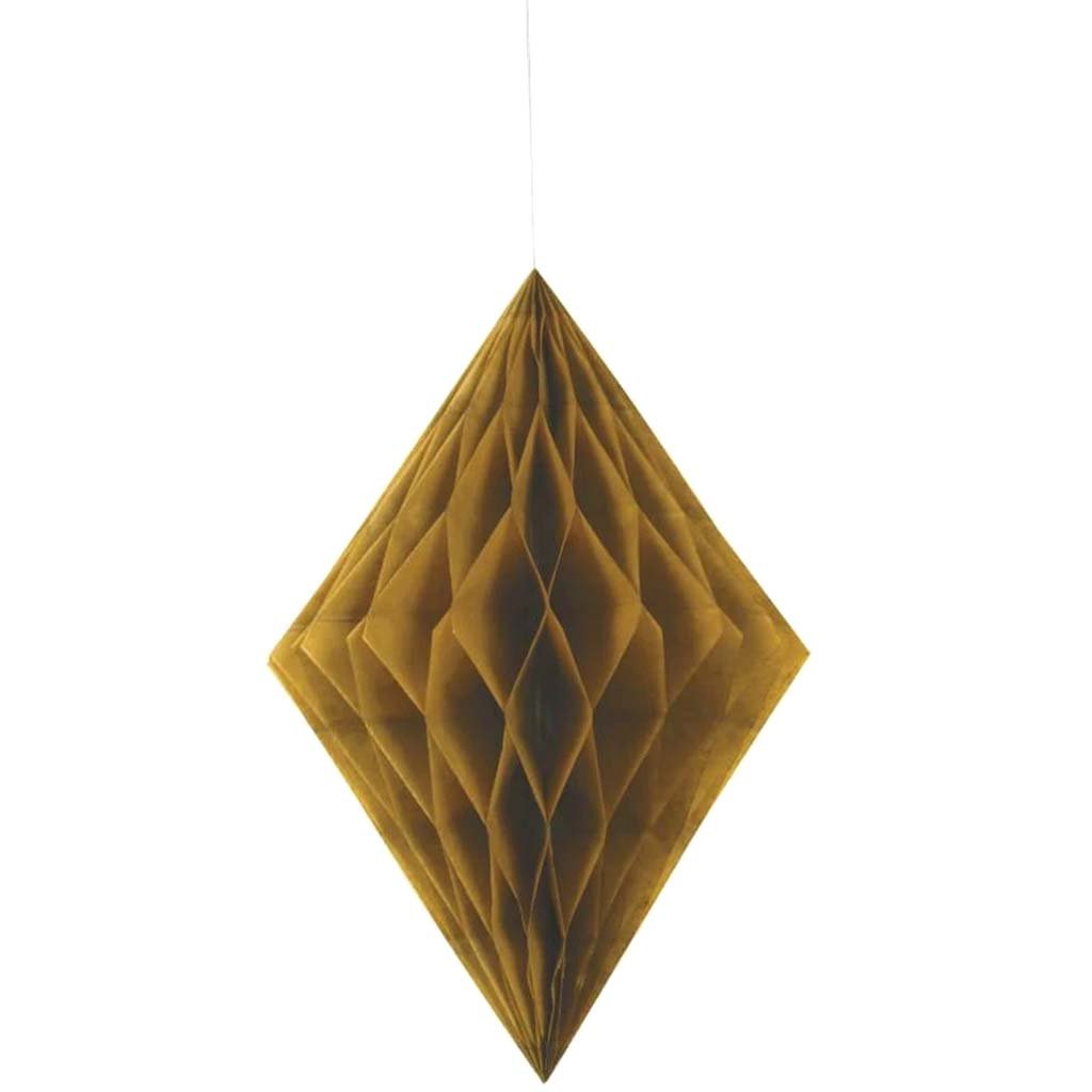 Tissue Paper Decoration 14in, Gold Diamond 