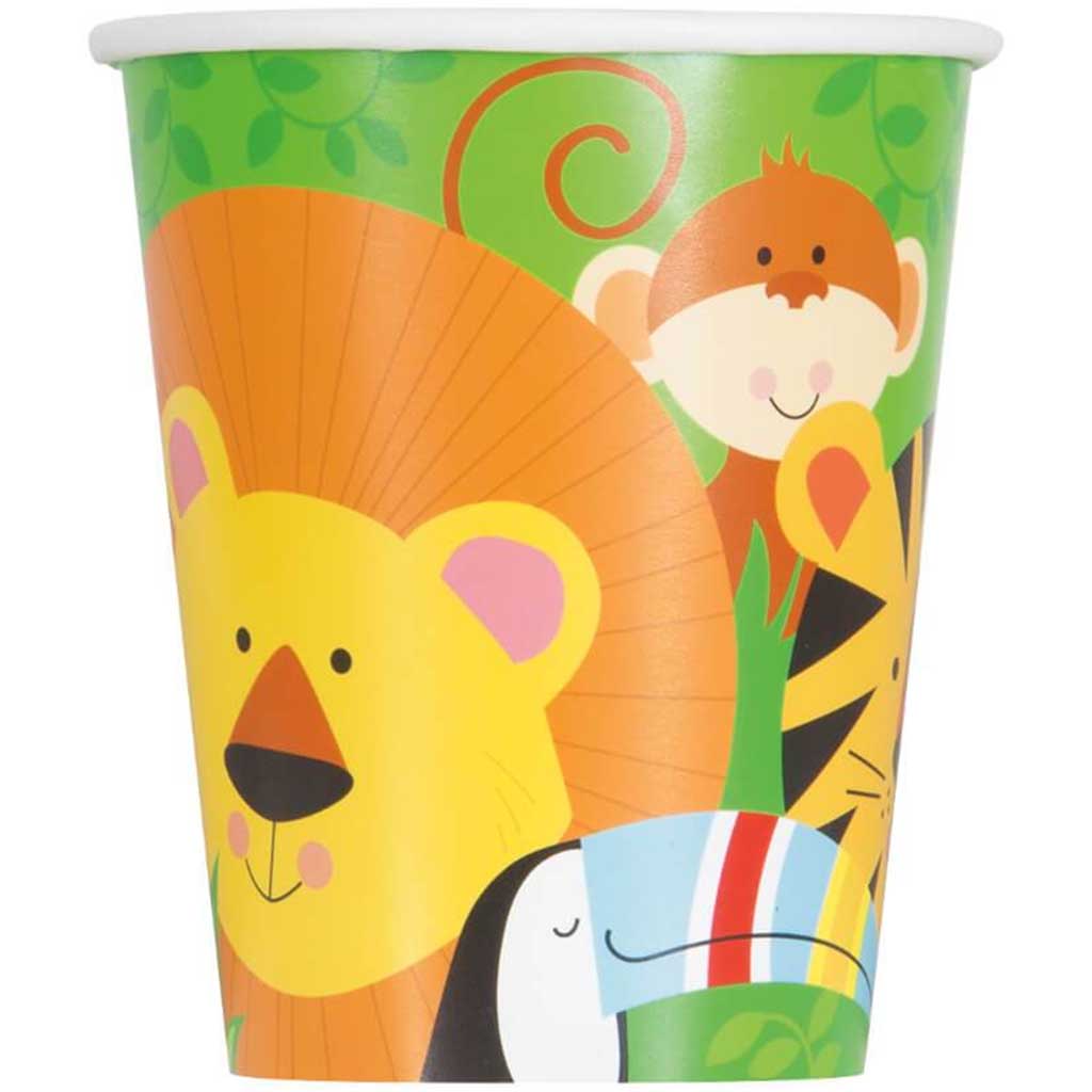 Animal Jungle 9oz Paper Cups, 8ct 