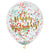 Clear Latex Balloons with Confetti 12in 6ct, Glitzy Gold Birthday