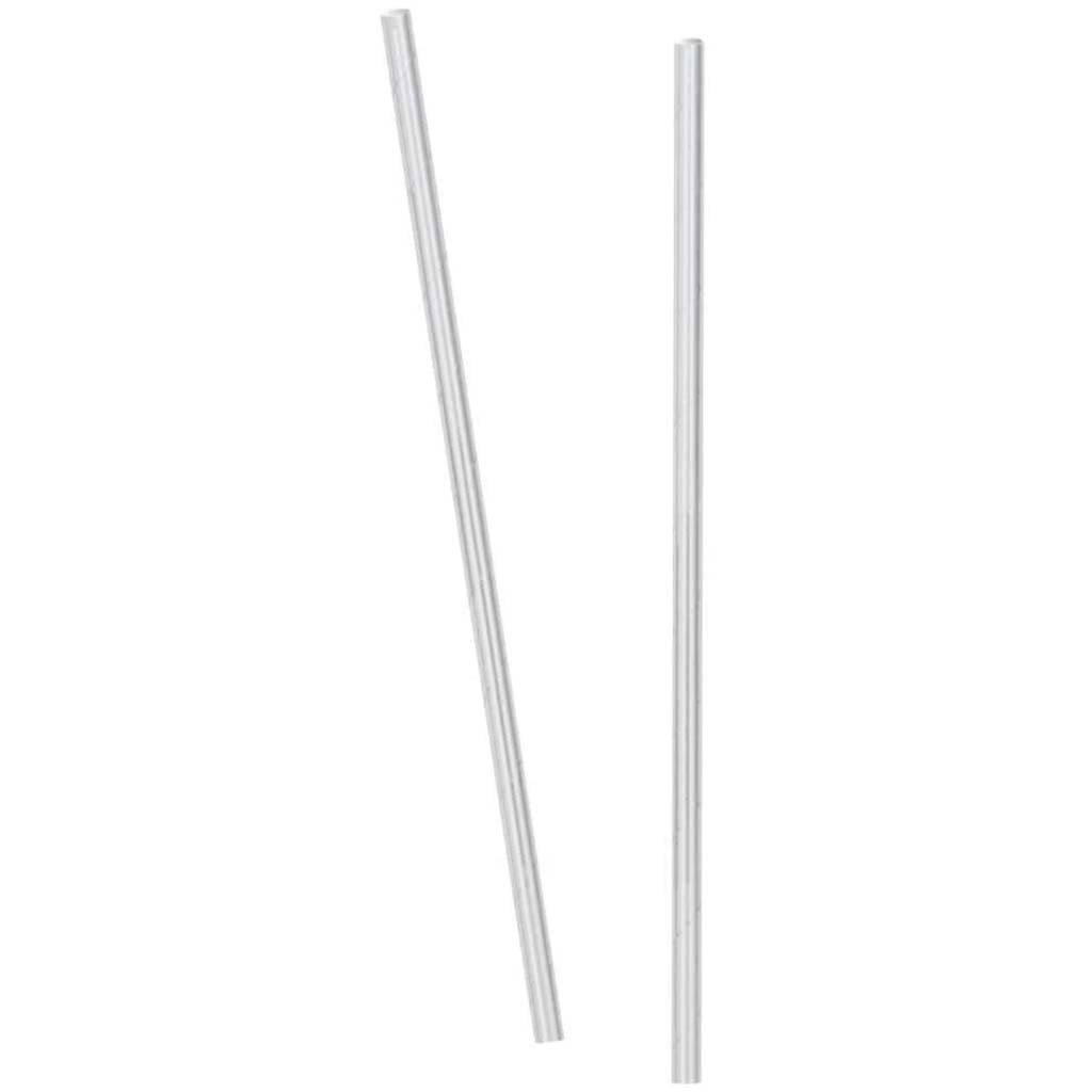 Paper Straws 10ct, Silver Foil 