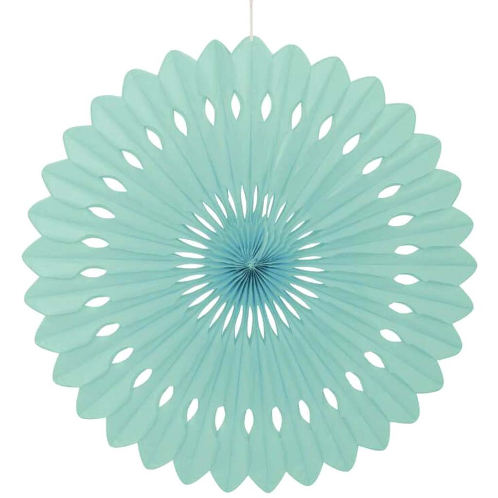 Tissue Paper Fans 16in, Mint Green 