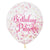 Clear Latex Balloons with Confetti 12in 6ct, Pink Princess