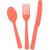Assorted Plastic Cutlery 18ct, Coral Solid 