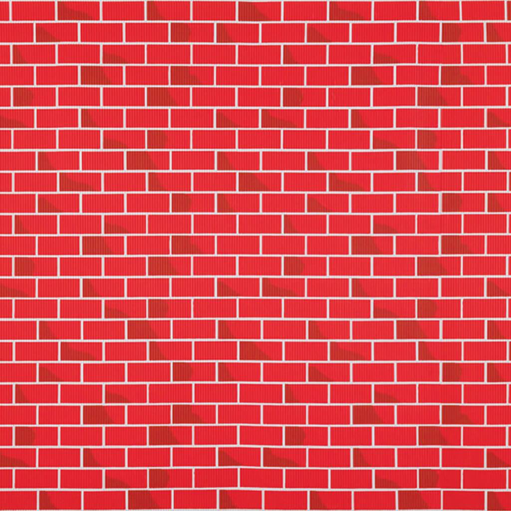 Corobuff Corrugated Paper Roll 48in x 12.5ft Brick Wall Design