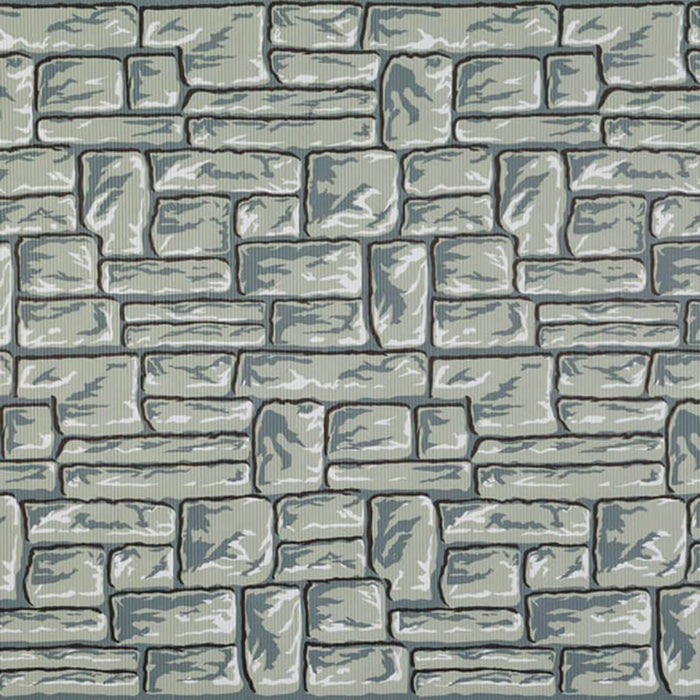 Corobuff Corrugated Paper Roll 48in x 12.5ft Flagstone Wall Design