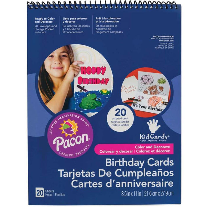 Kidscards 20pcs 8.5in x 11in