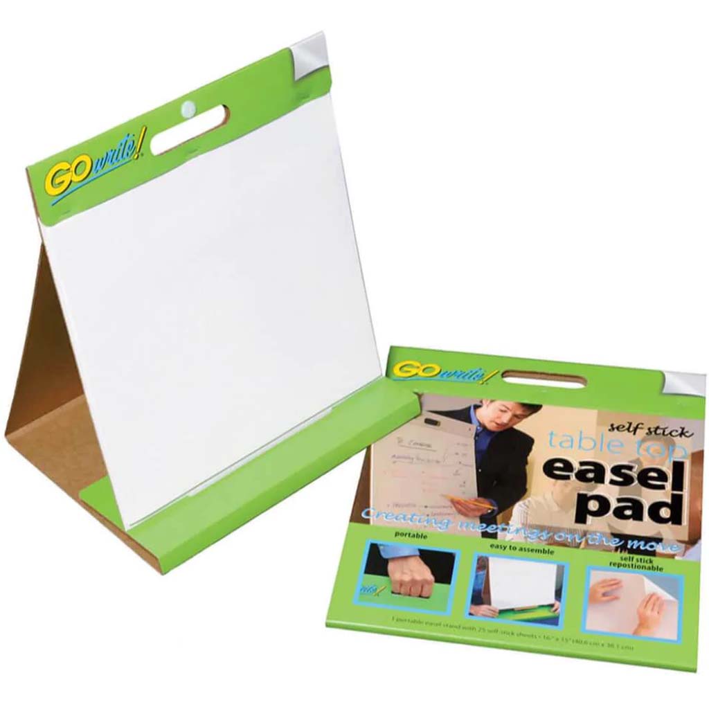 Self Stick Table Top Easel Pad 16in x 15in White