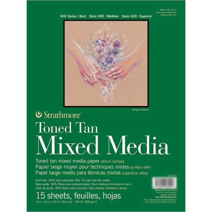Strathmore 400 Mixed Media Toned Tan Pad 9in x 12in