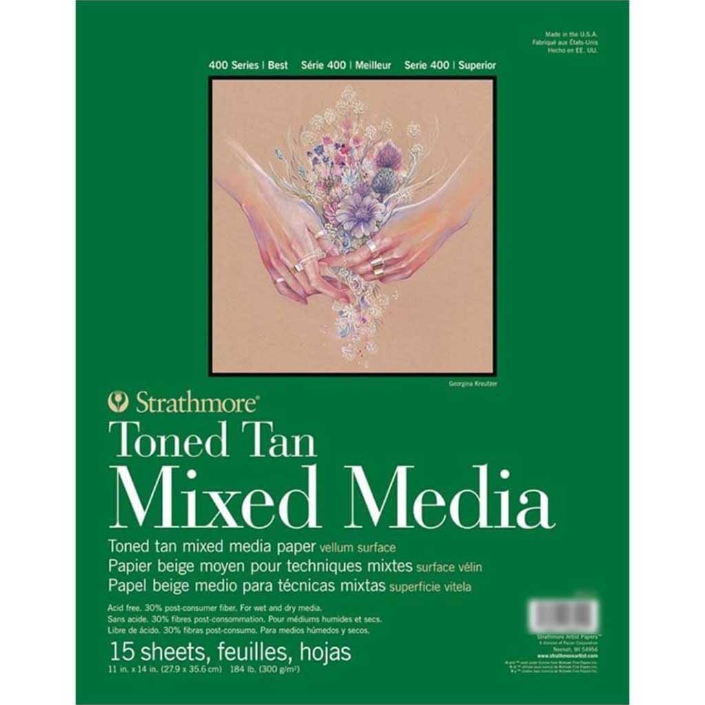 Strathmore 400 Mixed Media Toned Tan Pad 11in x 14in