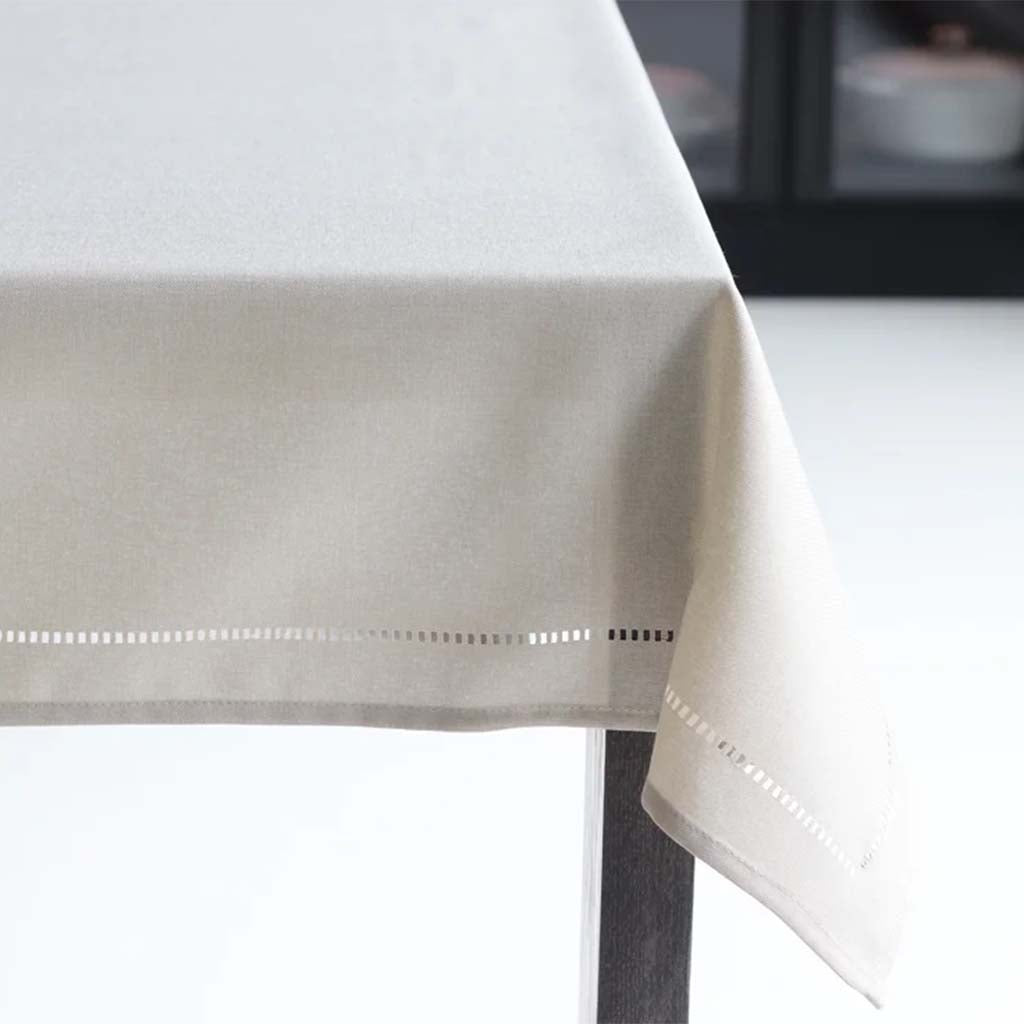 Hemstitch Table Cloth Linen, 60in x 120in