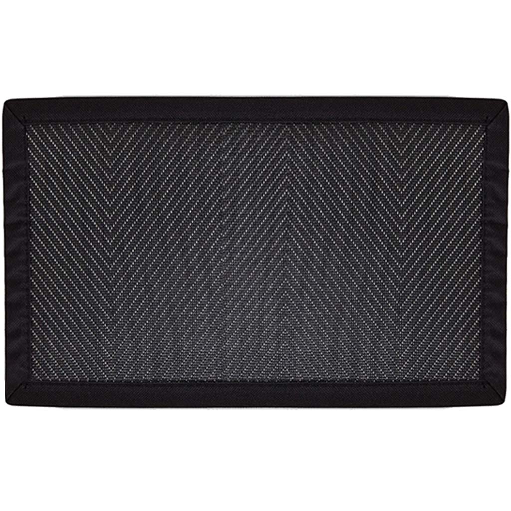 Herringbone Border Vinyl Floor Mat Black 30in X 50in