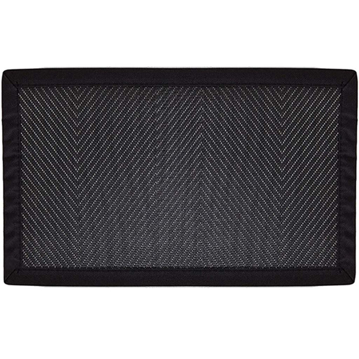 Herringbone Border Vinyl Floor Mat Black 30in X 50in