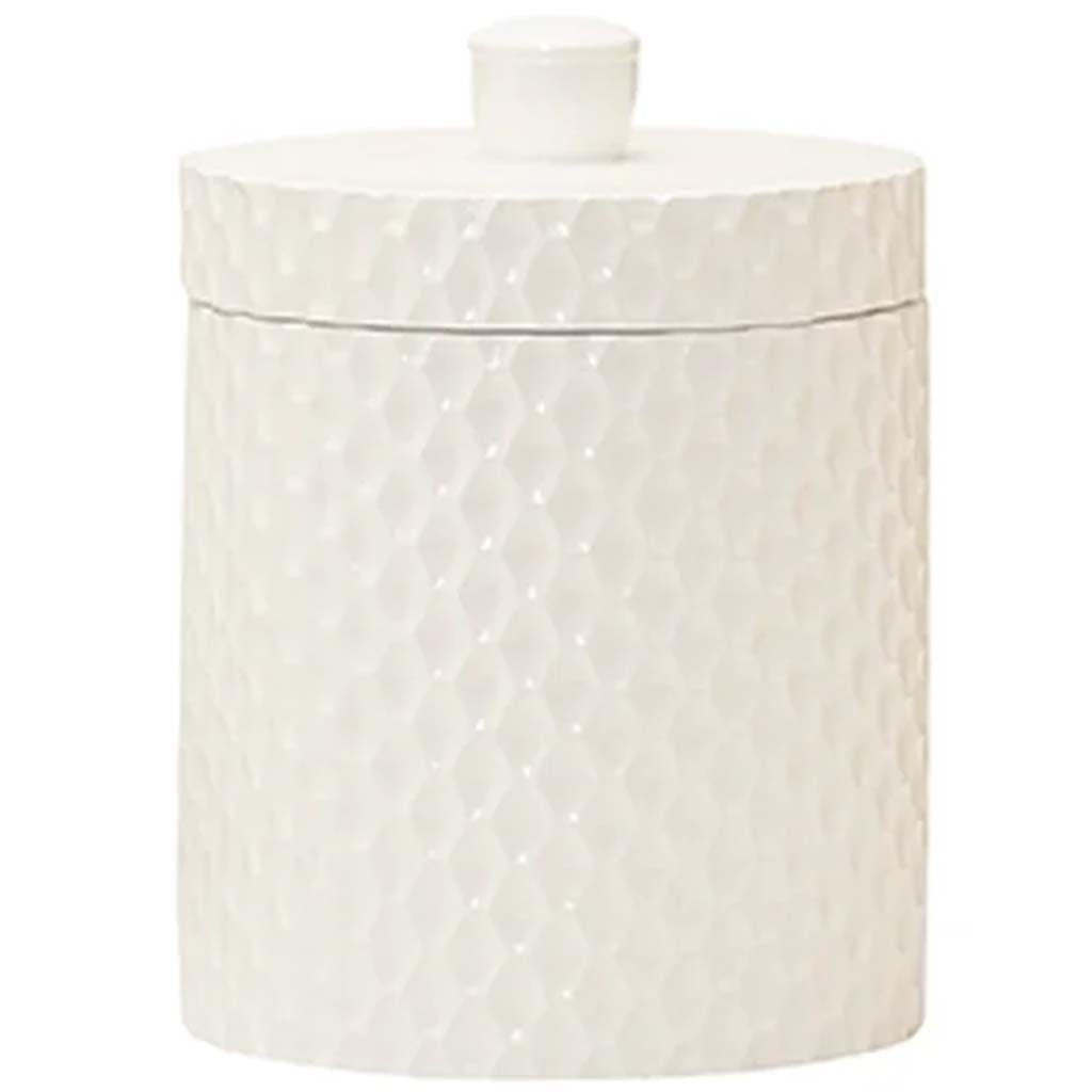 Milan Canister White, 4in x 4.5in