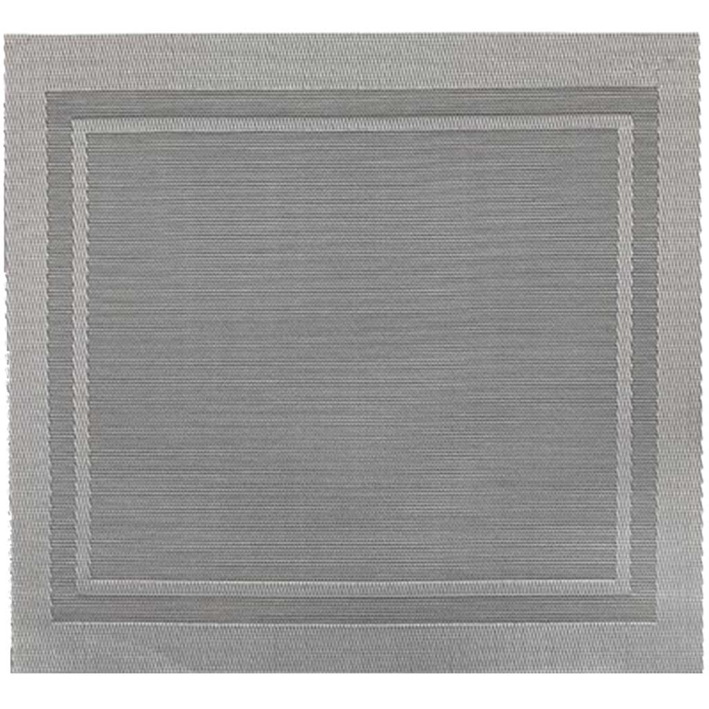 Lustre Square Placemat Silver, 14in X 14in