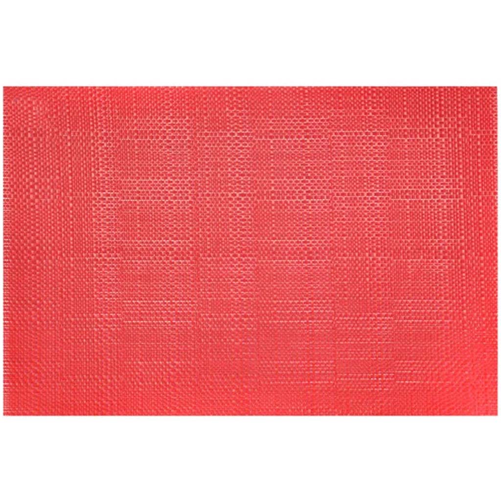 Trace Basketweave Placemat Red, 13in x 19in